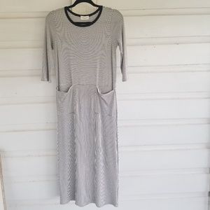NWT Orange Creek | Black White Midi Dress Size S